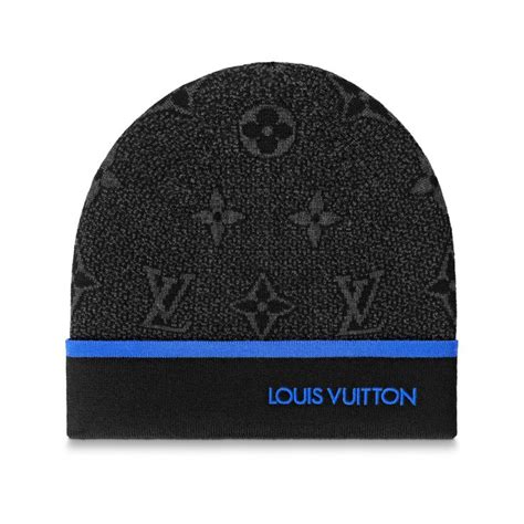 lv beanie black and blue.